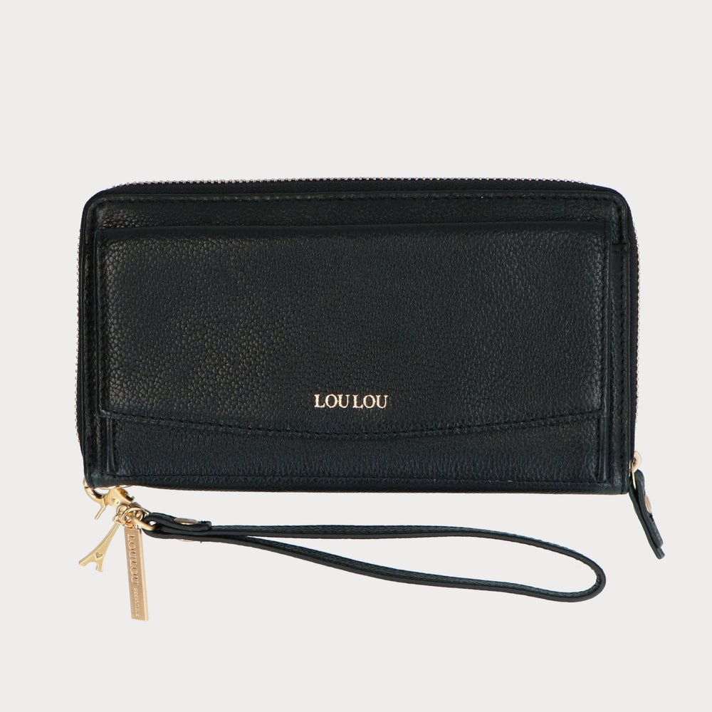 Soepel Leren Dames Portemonnee Met Rits Rondom Grijs - Barneys Leather Soepel Leren Dames Portemonnee Met Rits Rondom Grijs - Barneys Leather