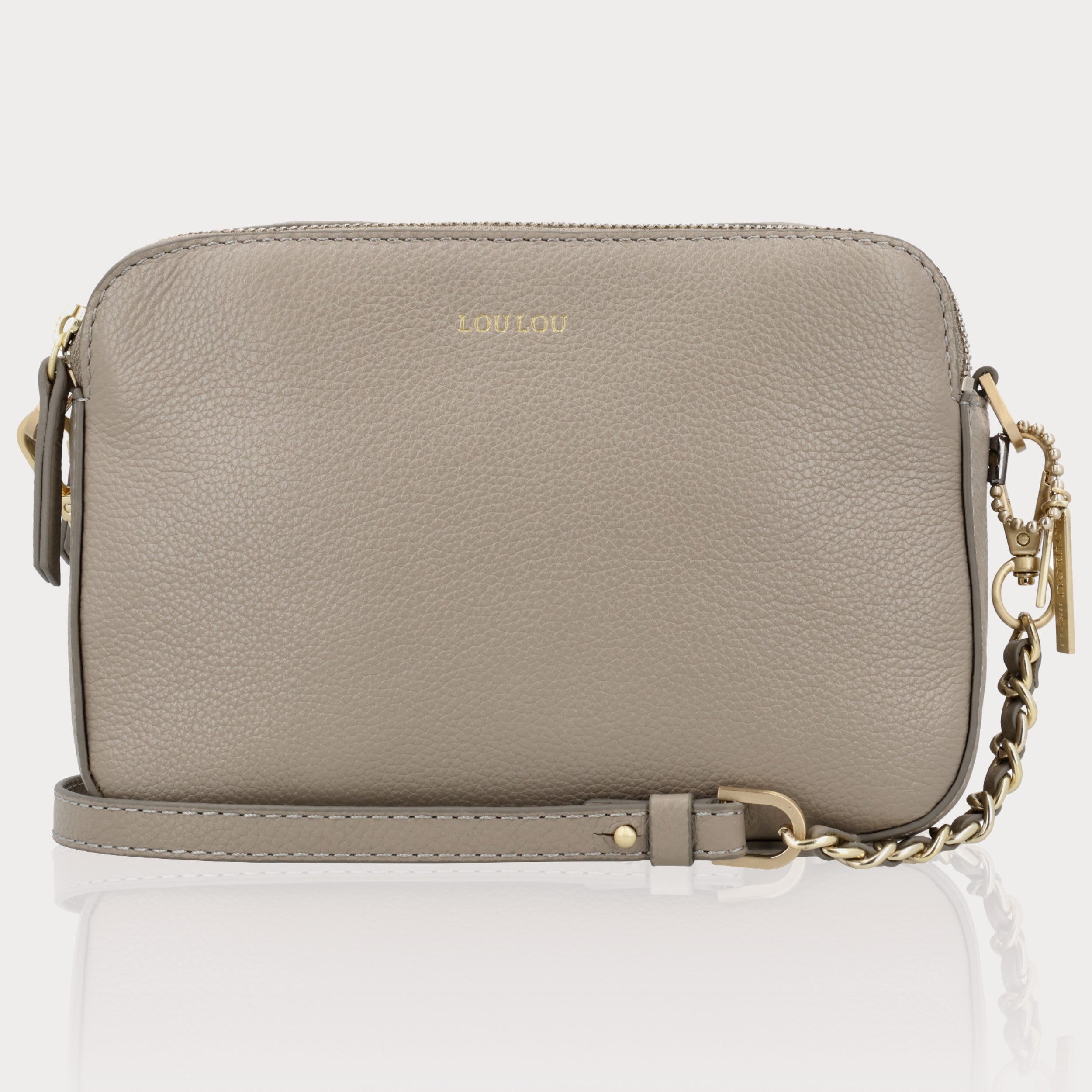 Loulou 様 ZOË taupe leren Crossbodytas - LouLou Essentiels